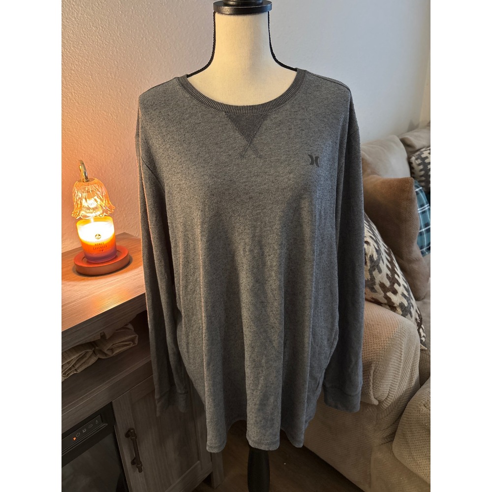 Hurley Crew Neck Pullover Long Sleeve Casual Comfy Top Men's XL